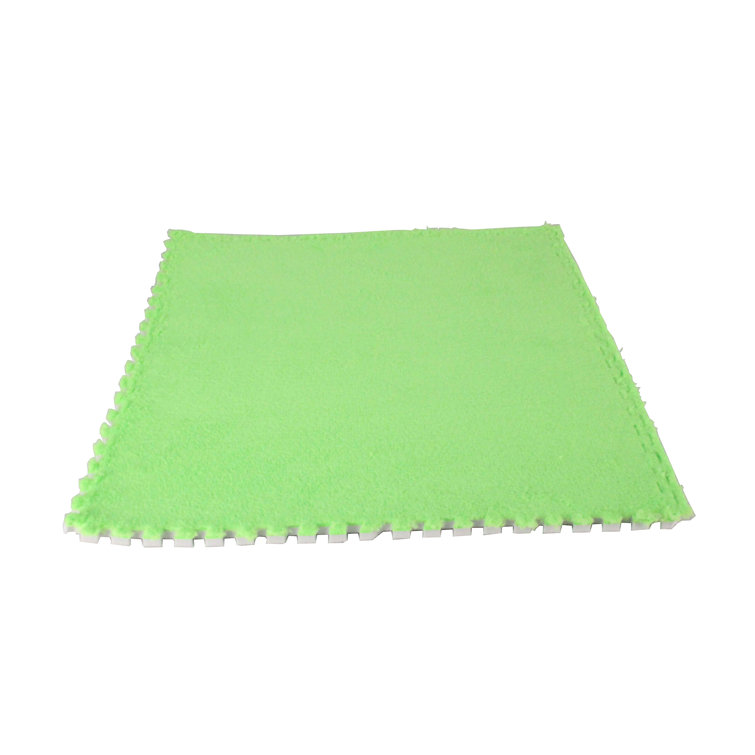 FixtureDisplays Puzzle Exercise Mat 1/2 Inches, 24X24 Inches Green EVA Interlocking Foam Floor